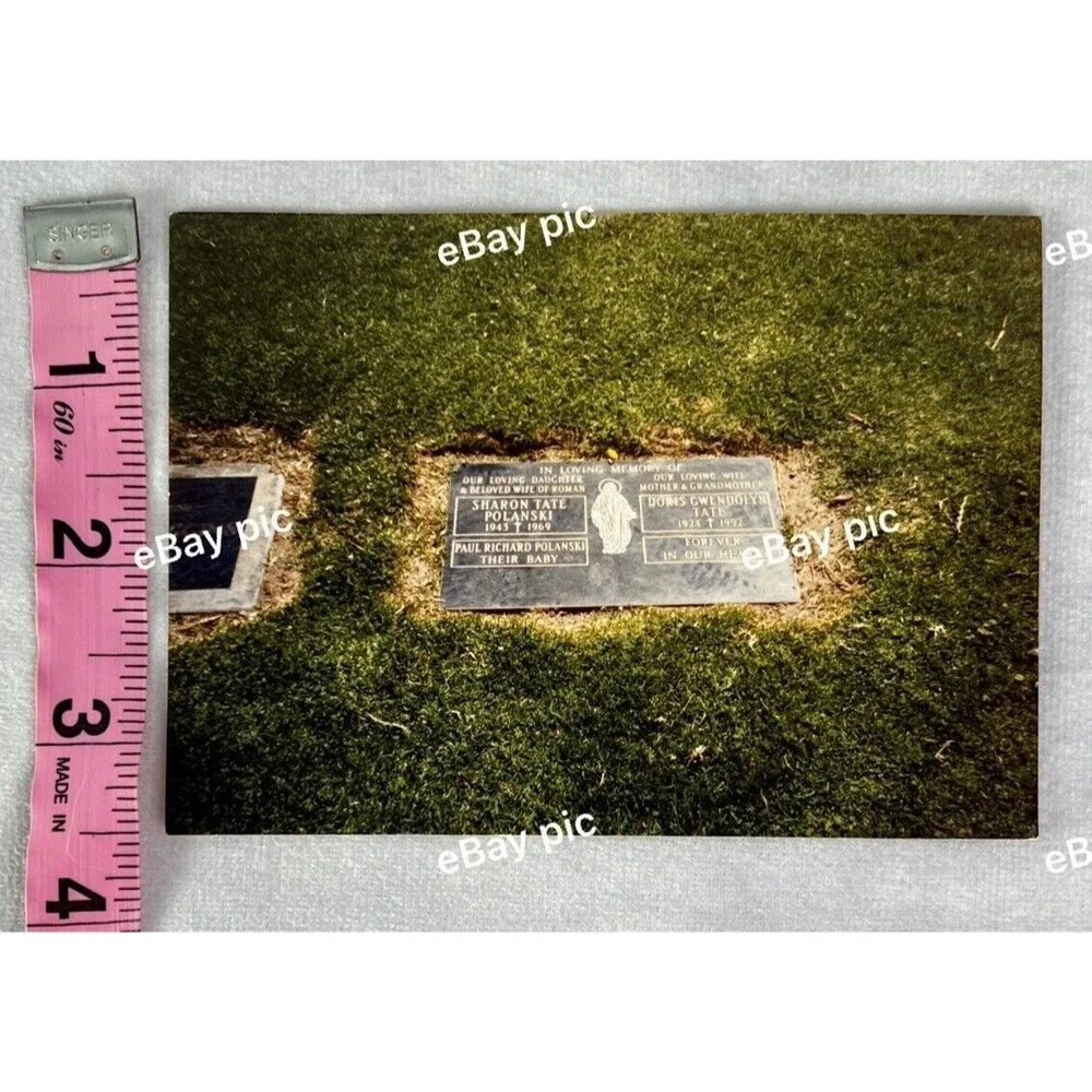 Vintage Sharon Tate Grave Photo 1990s Tourist Photo One Of A Kind